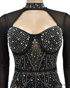 Combinaison pantalon soiree noire