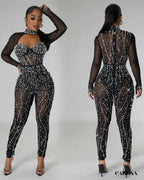 Combinaison pantalon soiree noire