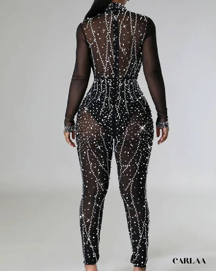 Combinaison pantalon soiree noire