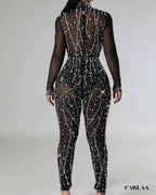 Combinaison pantalon soiree noire