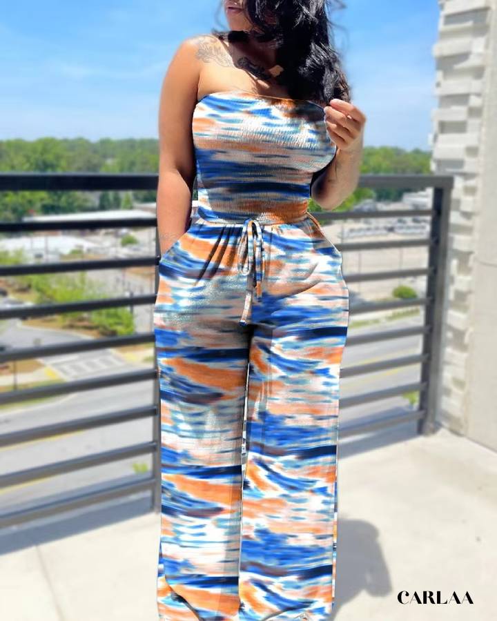 Combinaison pantalon imprimé femme