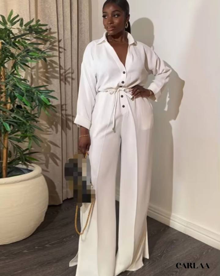 Combinaison blanche fluide femme