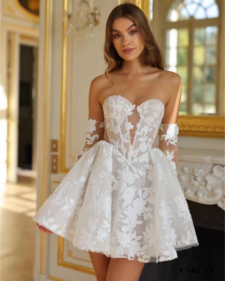 Chic short dress for a wedding
