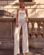Combi pantalon mariage blanc