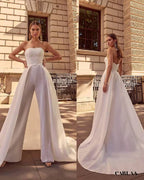 Combi pantalon mariage blanc