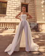 Combi pantalon mariage blanc