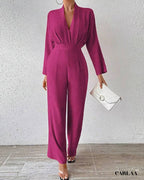 Women's dressy long-sleeved jumpsuit