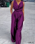 Combinaison pantalon femme violette