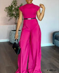 Women's fuchsia jumpsuit