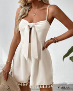 Combishort blanche femme