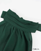 Tenue ceremonie verte femme