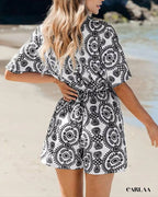 Combishort imprimé chic femme