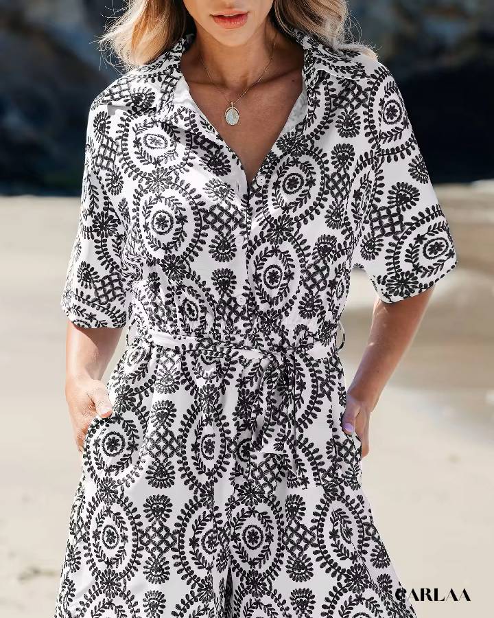 Combishort imprimé chic femme