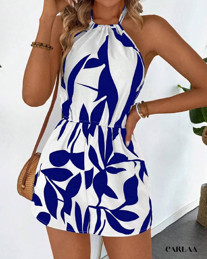 Halter neck playsuit