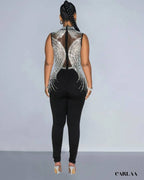 Combinaison noire femme soirée
