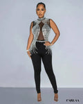 Combinaison noire femme soirée