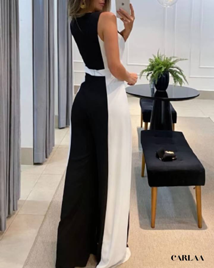 Tenue noir et blanc femme