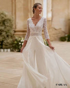 Combinaison dentelle mariage civil