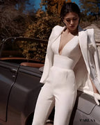 Combi pantalon mariée