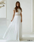 Crop top ensemble jupe et haut mariage