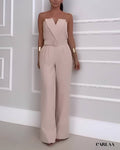 Chic beige jumpsuit for women