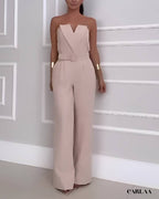 Chic beige jumpsuit for women