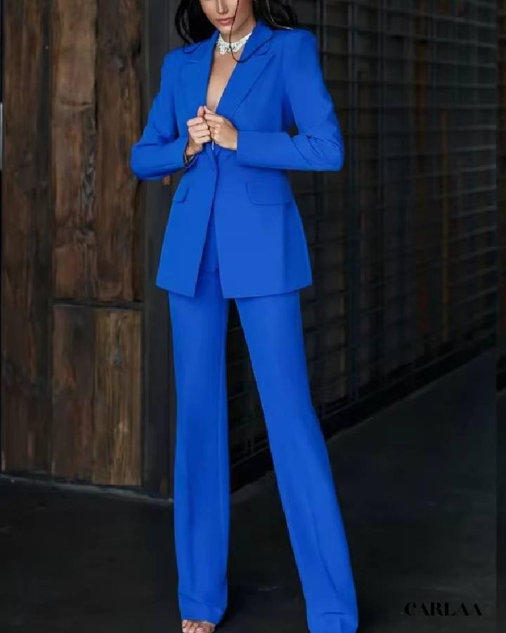 Royal blue women's suit