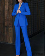 Royal blue women's suit