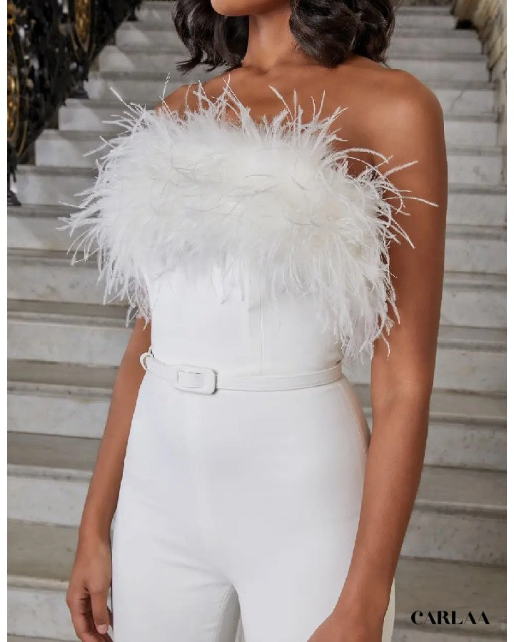 Combinaison Blanche Plume