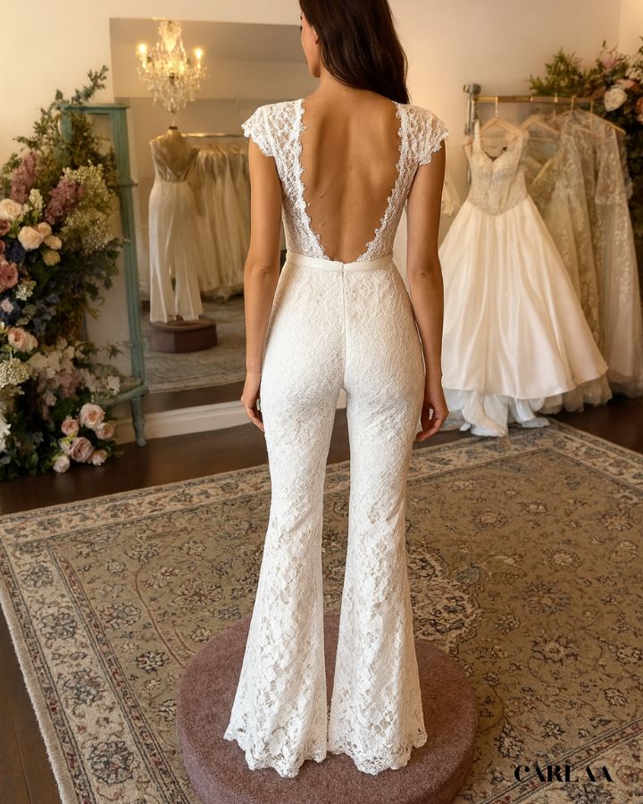 Lace wedding jumpsuit