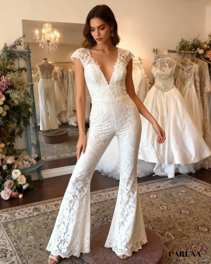 Lace wedding jumpsuit