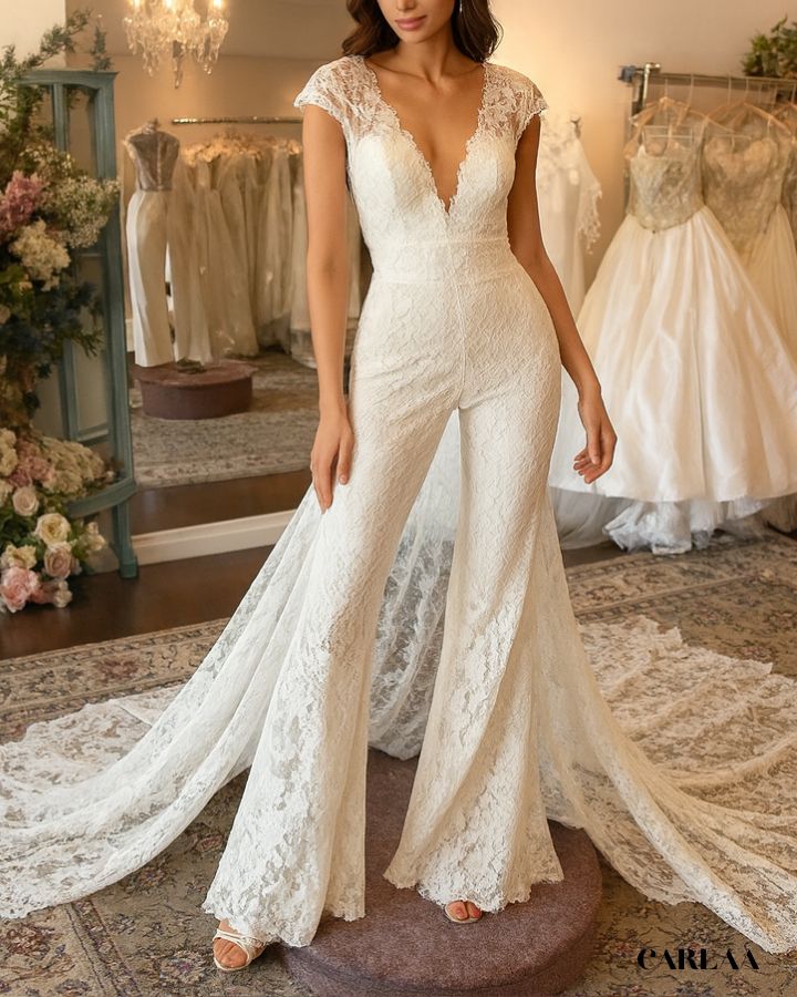 Lace wedding jumpsuit