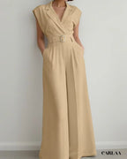 Chic belted outfit for women