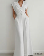 Chic belted outfit for women