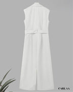 Chic belted outfit for women