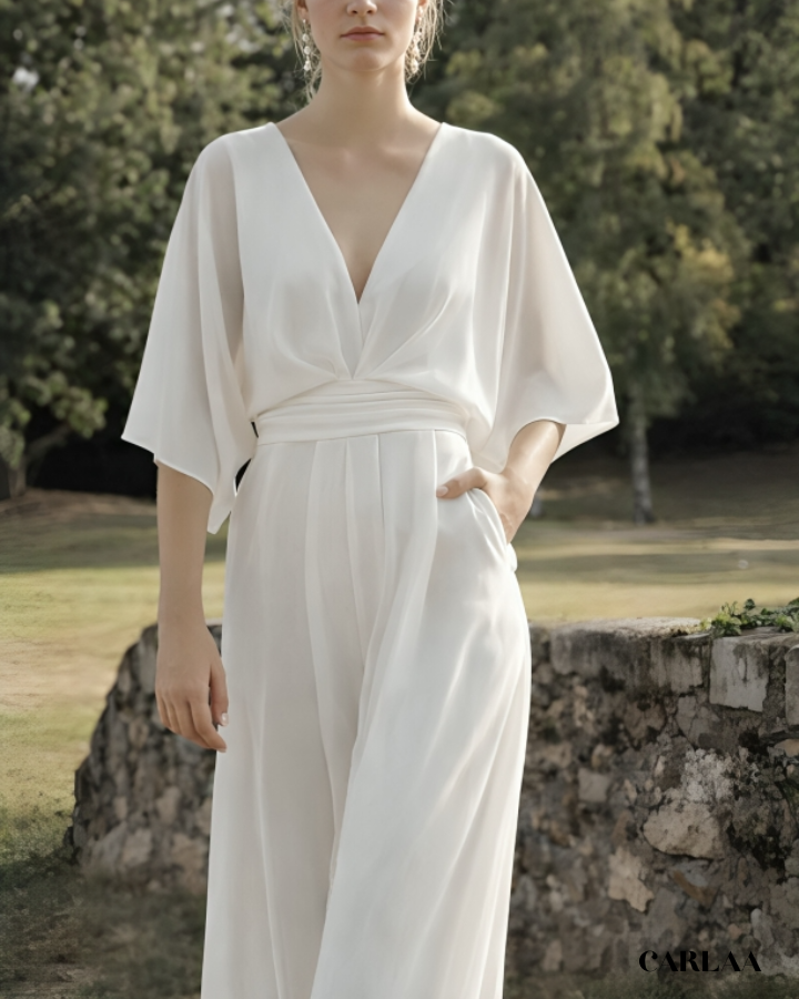 Flowy White Jumpsuit