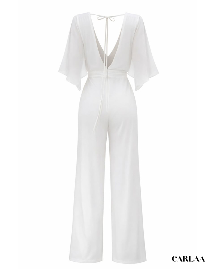 Flowy White Jumpsuit