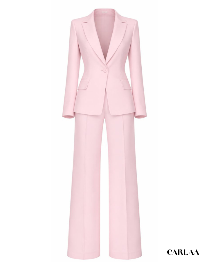 Women's pastel pink suit