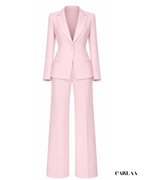 Women's pastel pink suit