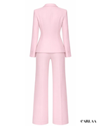Women's pastel pink suit