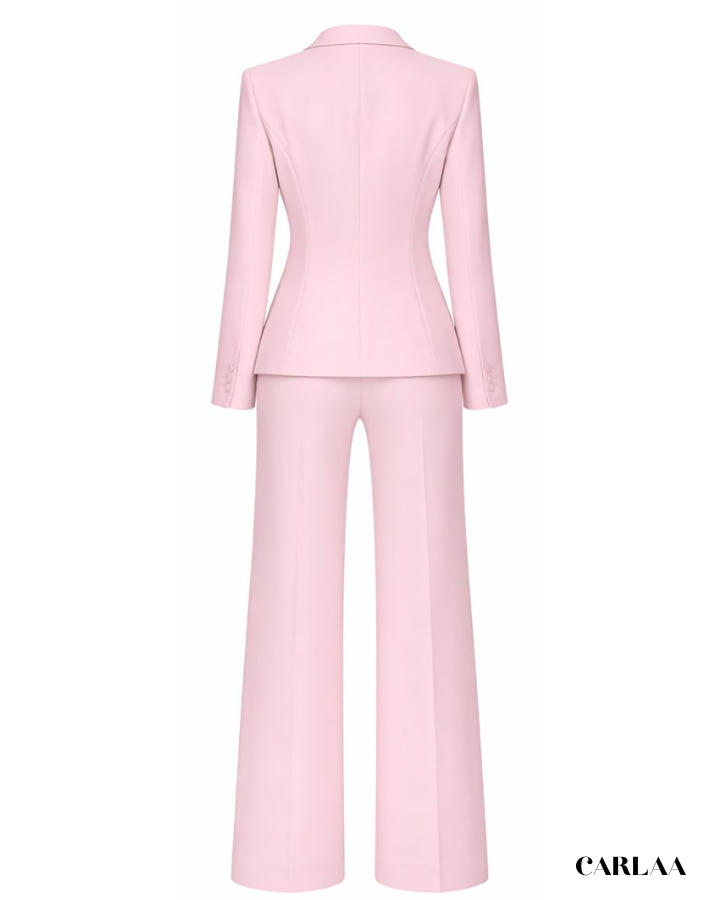 Women's pastel pink suit