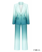 Tailleur pantalon femme vert mariage
