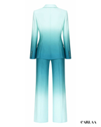 Tailleur pantalon femme vert mariage