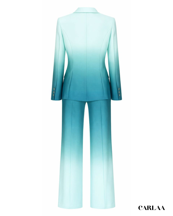 Tailleur pantalon femme vert mariage