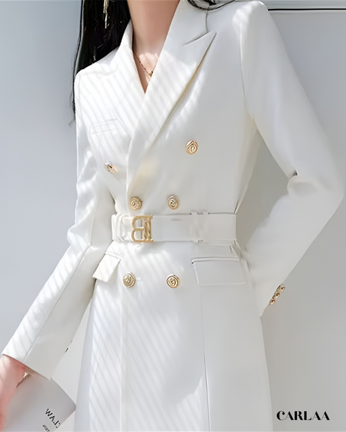 Robe Tailleur Blazer Ceinturée Femme