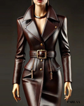 Robe tailleur cuir