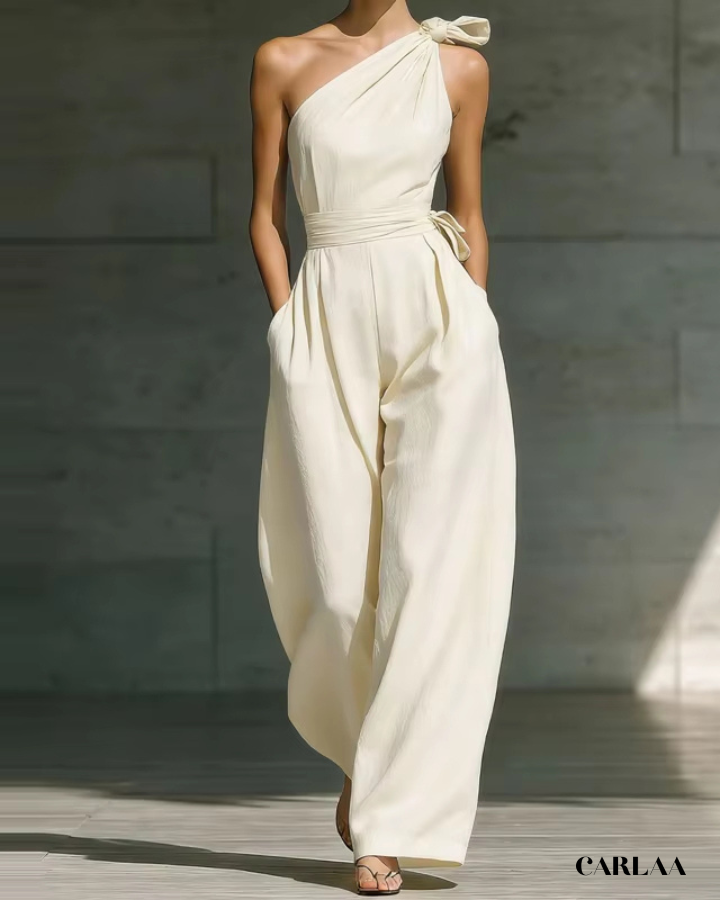 Asymmetric long jumpsuit