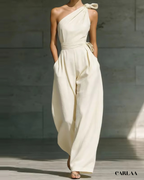 Asymmetric long jumpsuit