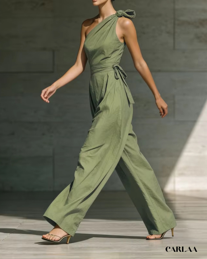 Asymmetric long jumpsuit