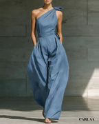 Asymmetric long jumpsuit